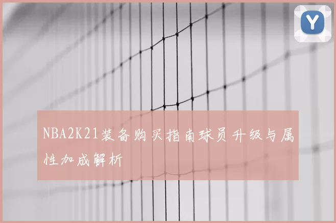 NBA2K21装备购买指南球员升级与属性加成解析