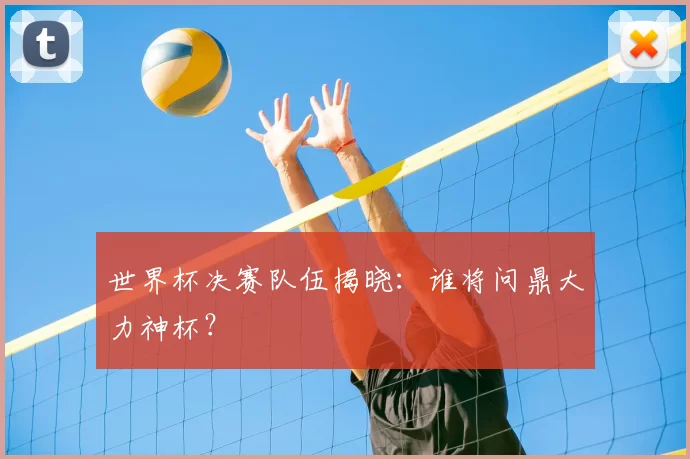 世界杯决赛队伍揭晓：谁将问鼎大力神杯？