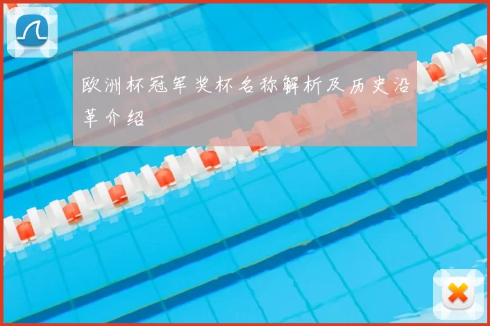 欧洲杯冠军奖杯名称解析及历史沿革介绍