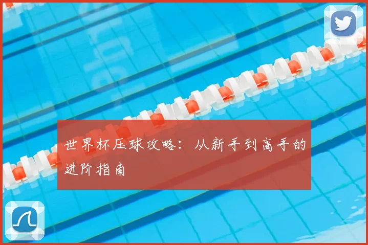 世界杯压球攻略：从新手到高手的进阶指南